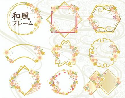 Summary of frame of Japanese style frame cherry blossoms Summary of frame of Japanese style frame cherry blossoms