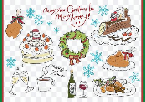 Hand drawn cute Christmas rough illustration Hand drawn cute Christmas rough illustration