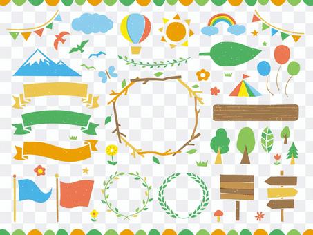 Plant and outdoor stamp frame Plant and outdoor stamp frame