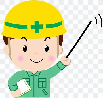 Construction worker _ upper body (point) Construction worker _ upper body (point)