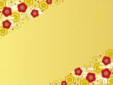 Golden red plum frame Golden red plum frame