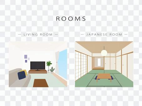 Perth style, room, illustration Perth style, room, illustration