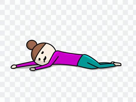 Lateral sleeping person Lateral sleeping person
