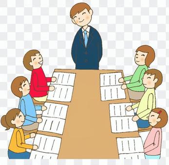 Group learning male teacher Group learning male teacher
