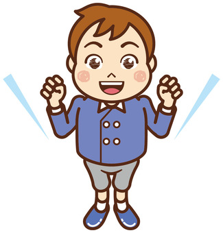 I will hang on! Elementary school students, boys, uniforms I will hang on! Elementary school students, boys, uniforms