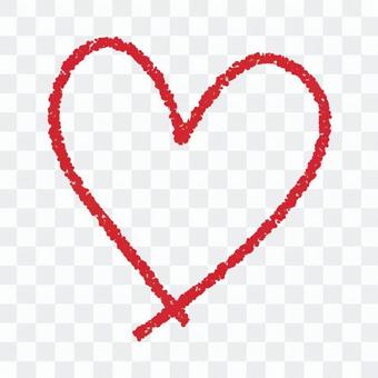 Hand-painted heart _ red Hand-painted heart _ red
