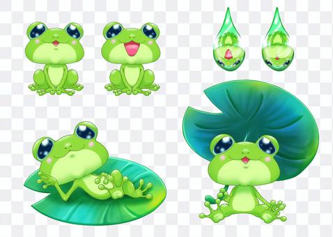 Creature illustration-Aogaeru set Creature illustration-Aogaeru set