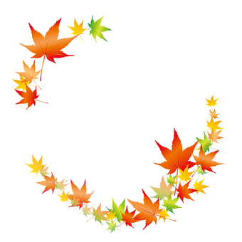Frame of autumn leaves Circular background transparent Frame of autumn leaves Circular background transparent