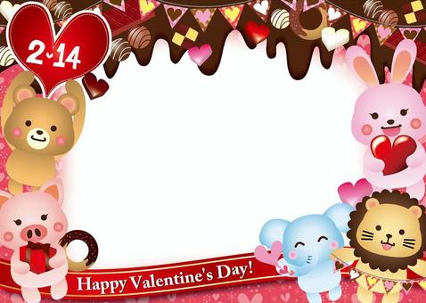 Valentine's day chocolate and animal cards Valentine's day chocolate and animal cards