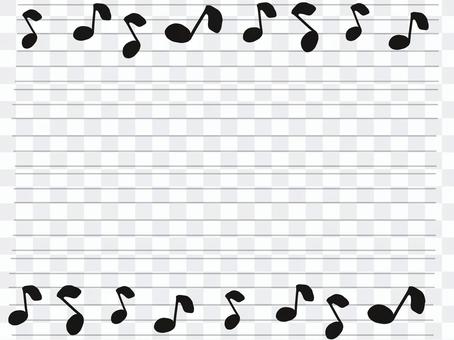 Sheet music message card black Sheet music message card black