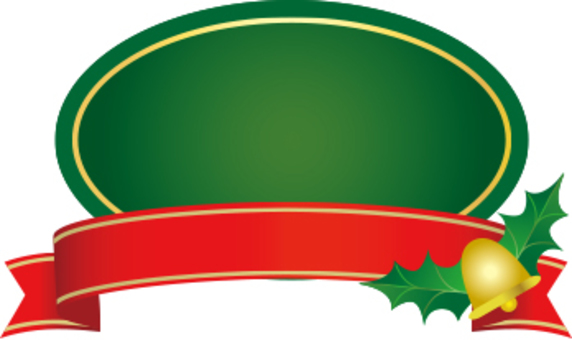Christmas label green Christmas label green