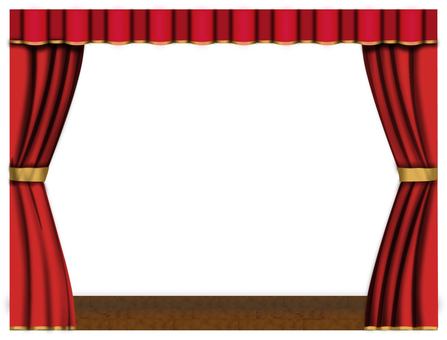 Red curtain curtain stage curtain frame Red curtain curtain stage curtain frame
