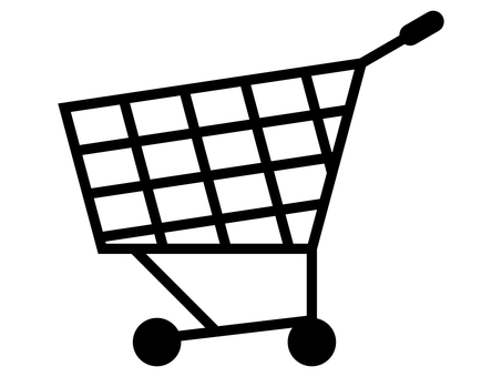 Black shopping cart icon Black shopping cart icon