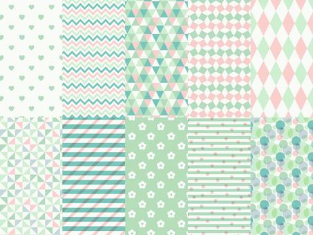 Geometric pattern background / mint Geometric pattern background / mint