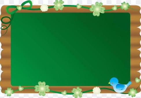 Clover and bird's bulletin board (blackboard) Clover and bird's bulletin board (blackboard)