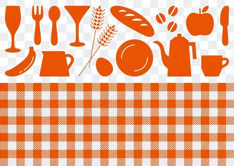 Kitchen plaid icon Kitchen plaid icon