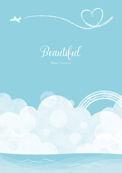 Summer background frame 019 sky clouds sea Summer background frame 019 sky clouds sea