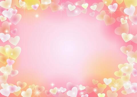 Heart frame background pink side Heart frame background pink side
