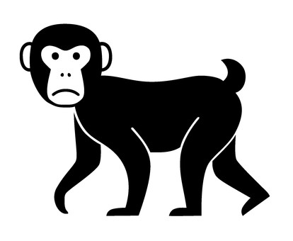 Silhouette monkey Silhouette monkey