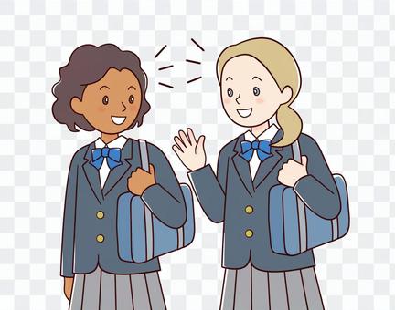White and black student D White and black student D