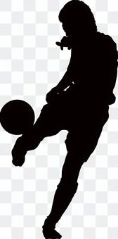 Football silhouette kick Football silhouette kick