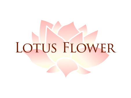 Pale lotus flower and Lotus Flower letters Pale lotus flower and Lotus Flower letters