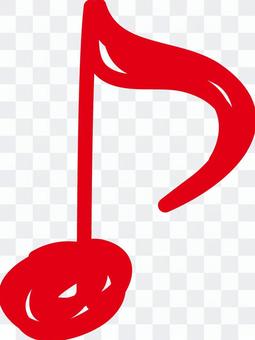 Eighth note _03_ Red Eighth note _03_ Red