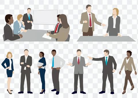 Business people illustration set Business people illustration set
