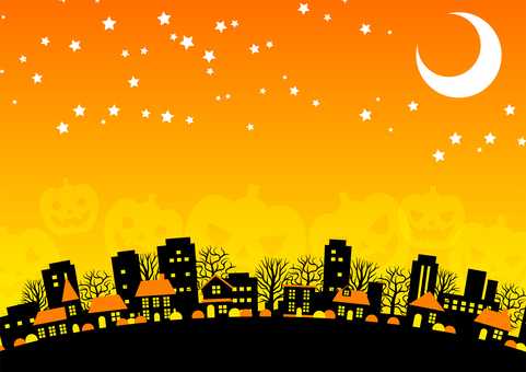 Halloween city horizontal Halloween city horizontal