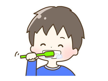 Boy brushing his teeth Boy brushing his teeth