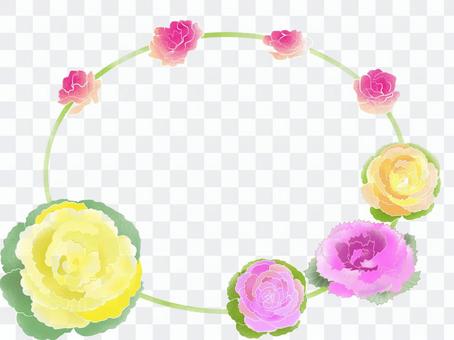 Leaf peony frame Leaf peony frame