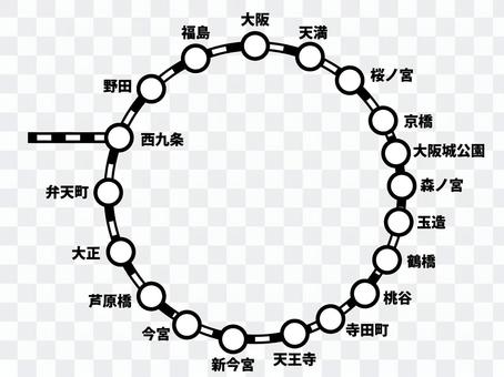 Osaka cyclic route map Osaka cyclic route map