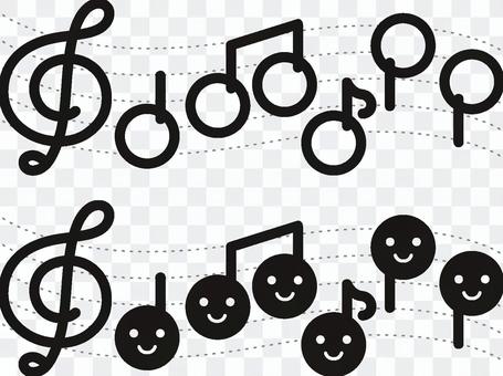 Black and white sheet music Black and white sheet music