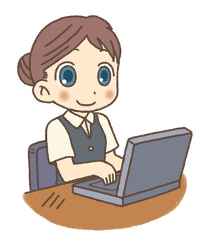 Business scene (woman using a personal computer) Business scene (woman using a personal computer)