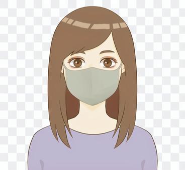Woman wearing a mask Woman wearing a mask
