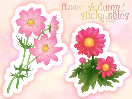 Watercolor autumn flower background / icon set Watercolor autumn flower background / icon set