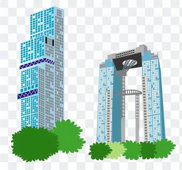 Osaka landmark skyscrapers Osaka landmark skyscrapers