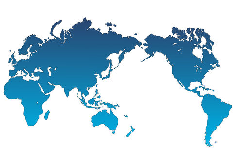 World map light blue World map light blue