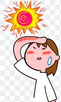 Glaring hot sun Glaring hot sun