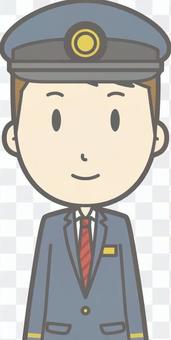 Station staff male a - Front - Bust Station staff male a - Front - Bust