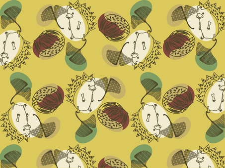 Hedgehog and chestnut picking pattern Hedgehog and chestnut picking pattern