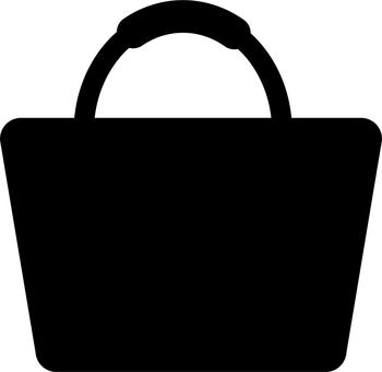 Black bag icon (silhouette) Black bag icon (silhouette)