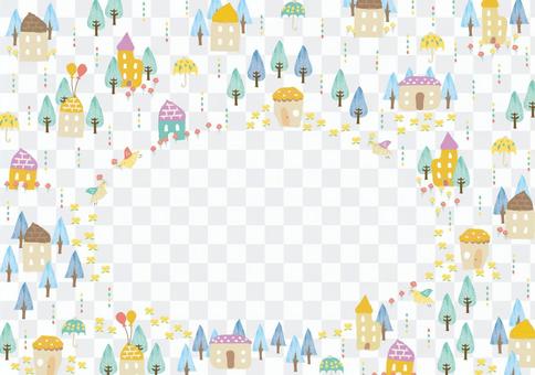 Rainy forest city Rainy forest city