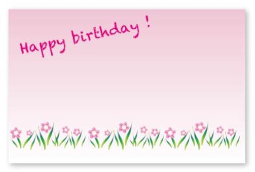Pink flower birthday celebration birthday card Pink flower birthday celebration birthday card