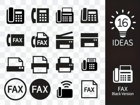 FAX icon set FAX icon set