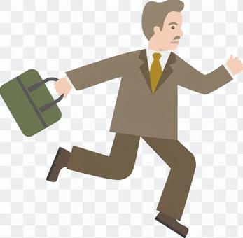 Running businessman Running businessman