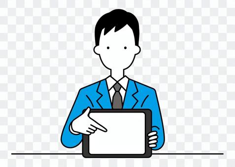 Simple office worker-suggested on a tablet Simple office worker-suggested on a tablet