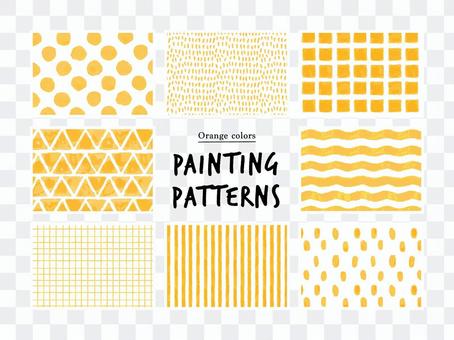 Simple hand-painted pattern / orange Simple hand-painted pattern / orange