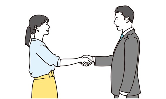 Business person shaking hands Business person shaking hands