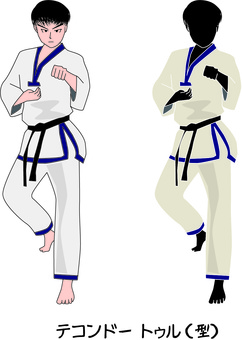 Taekwondo Martial Arts Blow Korean stance Taekwondo Martial Arts Blow Korean stance